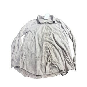 Chicos Womens Long Sleeve Button Down Shirt Top Size 0 Light Purple Textured